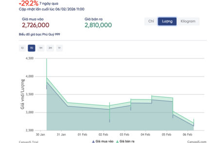 Rút tiền tiết kiệm mua bạc, người đàn ông ở TPHCM lỗ hơn 200 triệu đồng chỉ trong 1 tuần