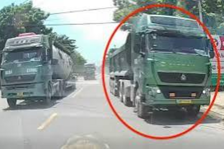 Xử phạt tài xế xe đầu kéo vượt ẩu sau phản ánh qua Zalo Cục trưởng Cảnh sát giao thông