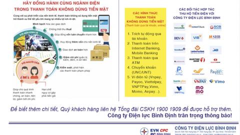 PC Bình Định: Khuyến khích khách hàng thanh toán không dùng tiền mặt trong bối cảnh dịch bệnh