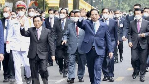 Thủ tướng Phạm Minh Chính đón, hội đàm với Thủ tướng Lào