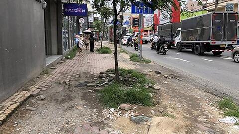 TP HCM: Nhiều vỉa hè lởm chởm