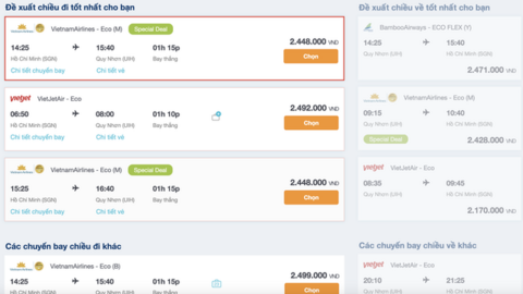 Giá vé máy bay dịp lễ 30-4 cập nhật mới nhất