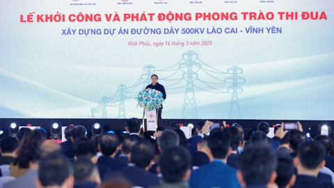 Thủ tướng dự lễ khởi công và phát động thi đua xây dựng đường dây 500kV Lào Cai - Vĩnh Yên
