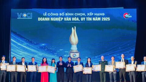 Vinh danh Yến sào Khánh Hòa Top 20 Doanh nghiệp văn hóa, uy tín năm 2025