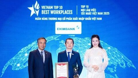 Eximbank được vinh danh 03 hạng mục Top 10 - Top 50 - Top 500 nhà tuyển dụng và môi trường làm việc tốt nhất Việt Nam năm 2025