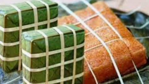 Gói bánh chưng khuôn lá dừa - nét đẹp văn hóa truyền thống của cư dân làng biển Diễn Châu