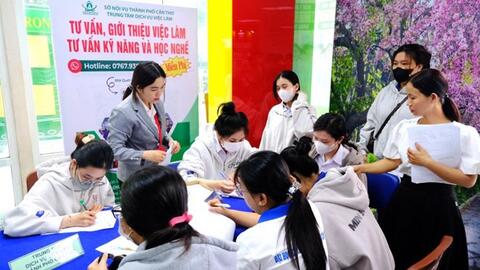 Top 5 nhóm nghề hút lao động tìm việc nhất ở Cần Thơ trong tháng 2.2026