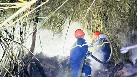 Công an Quảng Trị kịp thời hỗ trợ chữa cháy rừng ở nước bạn Lào