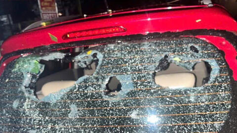 Mưa đá hạt to xuất hiện trên cao nguyên trắng Bắc Hà