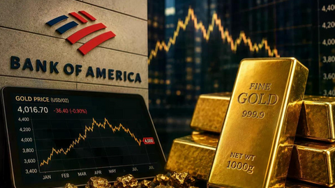 Bank of America: Giá vàng càng giảm càng là cơ hội để mua