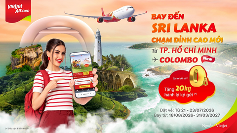 Khám phá Sri Lanka cùng Vietjet, vé từ 0 đồng