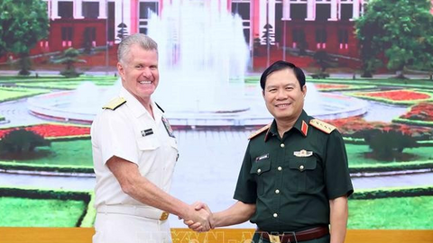 Đại tướng Nguyễn Tân Cương hội kiến Tư lệnh Bộ tư lệnh Thái Bình Dương (Hoa Kỳ)