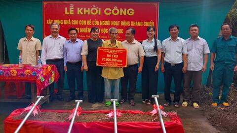Chăm lo nhà ở, sinh kế cho nạn nhân chất độc da cam ở Vĩnh Long