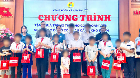 Công đoàn xã Nam Phước, Đà Nẵng tổ chức Tết Trung thu gắn với chăm lo dài hạn