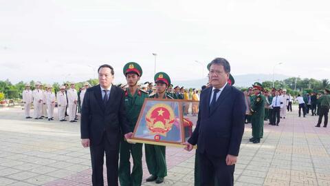 Khánh Hòa truy điệu, an táng 45 hài cốt liệt sĩ