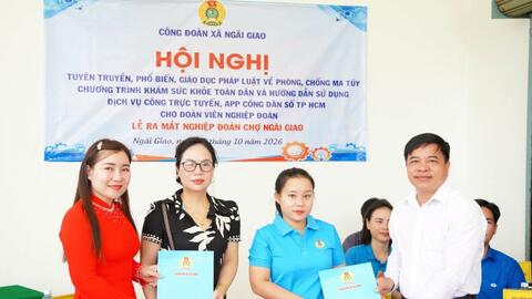 Ra mắt Nghiệp đoàn chợ Ngãi Giao, tăng cường chăm lo, bảo vệ quyền lợi tiểu thương