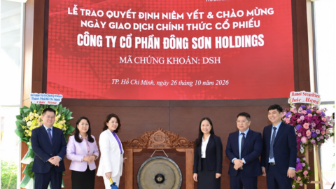 Cổ phiếu DSH của Công ty cổ phần Đông Sơn Holdings niêm yết trên HoSE