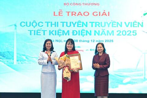 Trao 22 giải thưởng Cuộc thi 'Tuyên truyền viên tiết kiệm điện năm 2025'