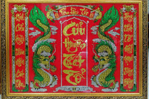 Tranh kiếng Long Điền: Giữ nét Xuân xưa trên bàn thờ gia tiên