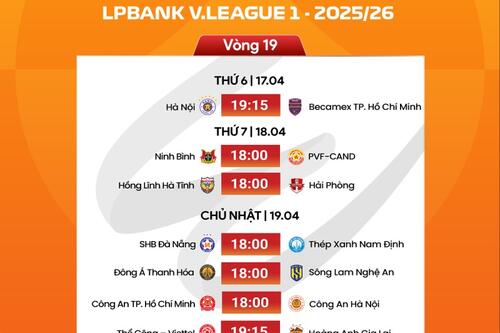 Lịch thi đấu vòng 19 V.League: Hoàng Anh Gia Lai vs Thể Công Viettel