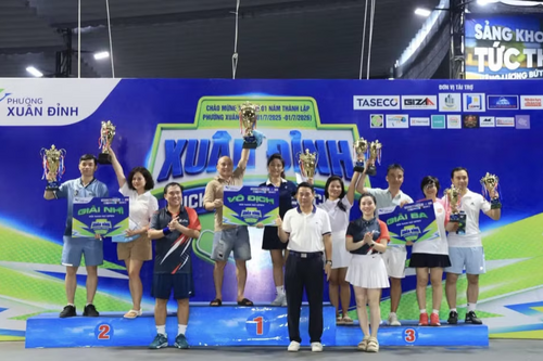 Giải Pickleball phường Xuân Đỉnh thu hút hơn 100 vận động viên tranh tài