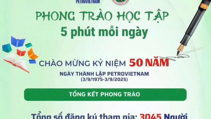 Phong trào “Học tập 5 phút mỗi ngày”: Lan tỏa khát vọng tri thức trong tuổi trẻ Petrovietnam