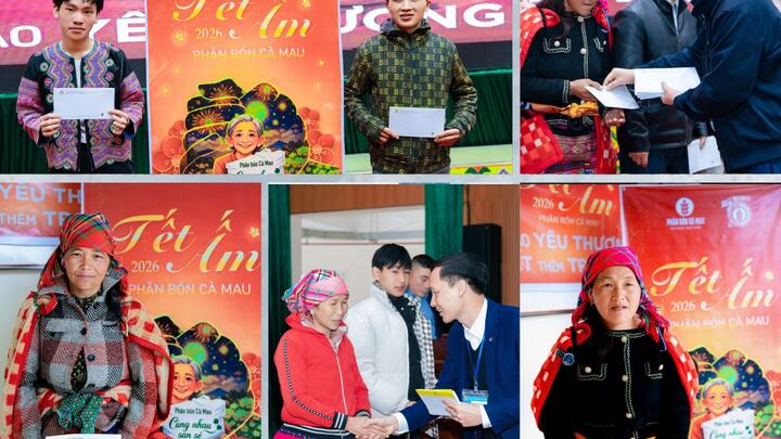 Phân bón Cà Mau mang “Tết Ấm 2026” về với đồng bào vùng cao Vân Hồ