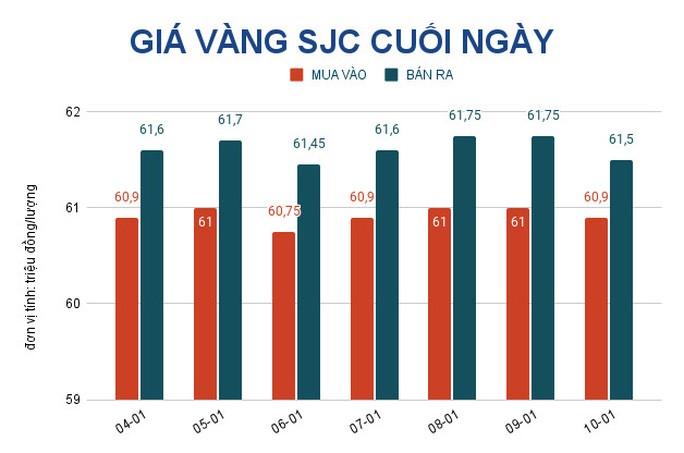 Giá vàng hôm nay 11-1: Tăng giảm đột ngột - Ảnh 2.