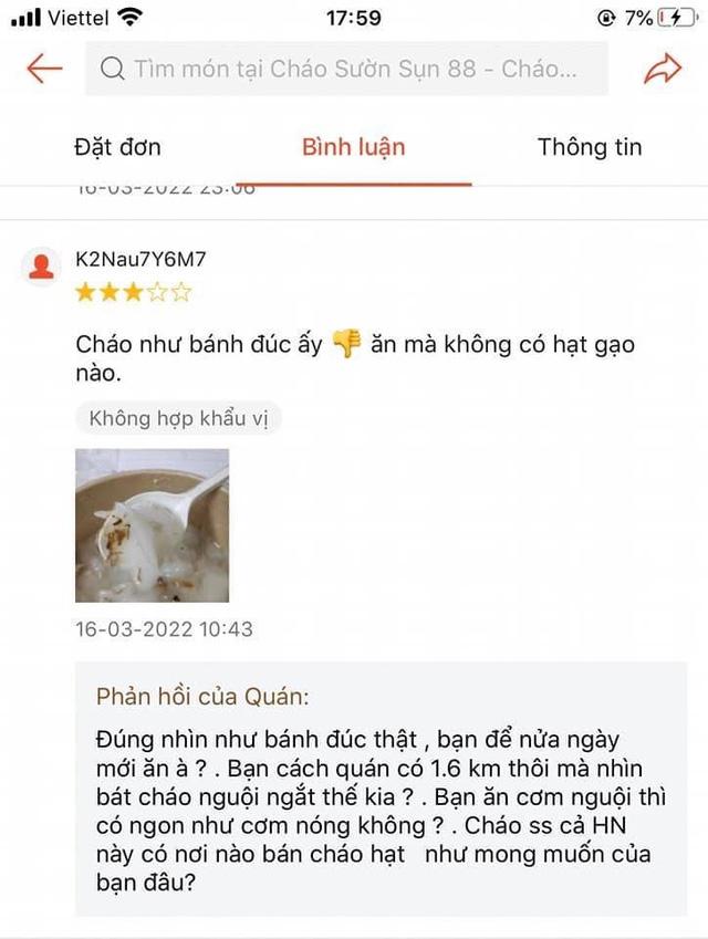 Ngỡ ngàng bật ngửa trước thái độ của chủ quán cháo sườn nổi tiếng Hà Nội: Khách phản hồi thì kêu tiễn vong, chê khách luyên thuyên, rảnh - Ảnh 8.