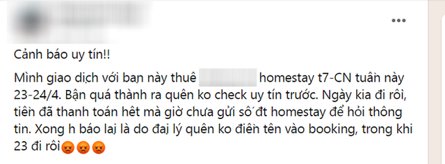 Hà Nội: Thuê villa chục triệu đồng cho 2 ngày cuối tuần, khách hàng ngỡ ngàng nhận thông báo bị hủy ngay sát chuyến đi, tiền cọc vẫn lặn tăm - Ảnh 1.