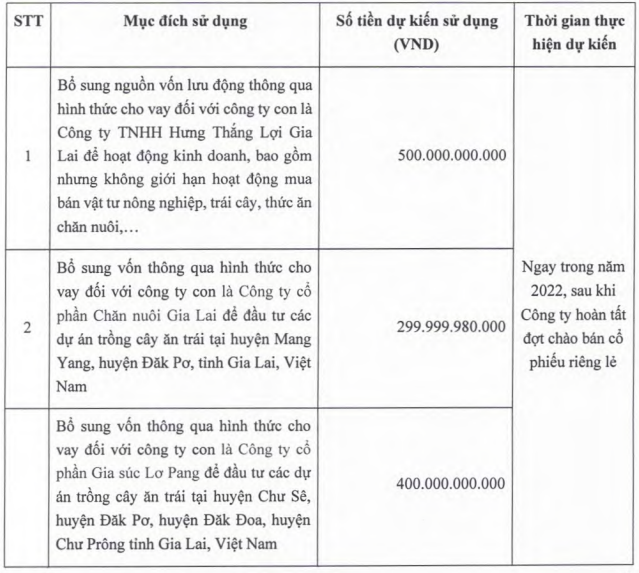 HAGL điều chỉnh nhẹ phương án chào bán huy động 1.700 tỷ đồng trong năm 2022, nhấn mạnh thứ tự ưu tiên vốn  - Ảnh 2.