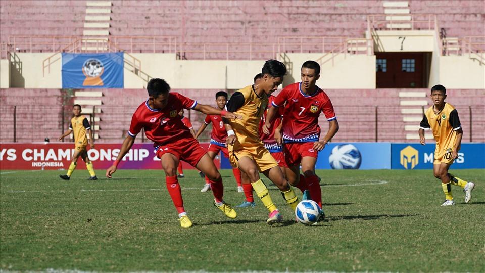U16 Lào tạm biệt giải đấu với chiến thắng 10 sao trước U16 Brunei. Ảnh: AFF