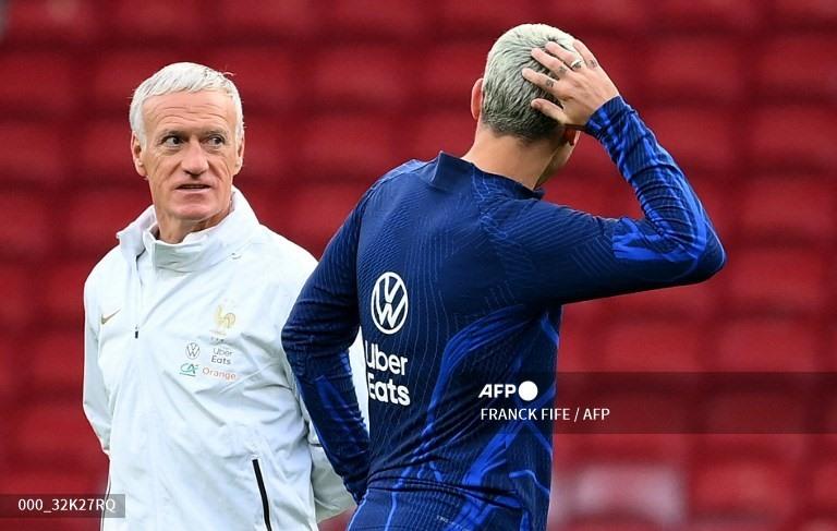 Griezmann và Deschamps luôn duy trì mối quan hệ tốt đẹp.  Ảnh: AFP