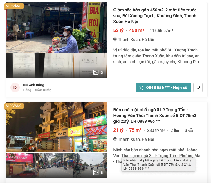 Mua nhà phố Hà Nội, cẩn trọng với căn nhà mặt phố Vương Thừa Vũ thuộc quy hoạch treo, dính lỗi phong thuỷ vẫn được rao bán 15 tỷ - Ảnh 2.