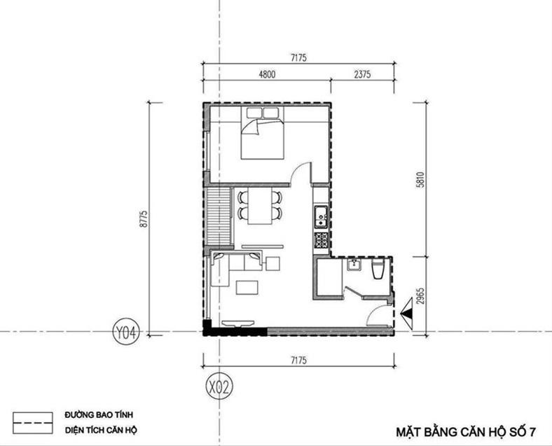 Tư vấn cải tạo căn hộ 49m2 từ 1 thành 2 phòng ngủ  - Ảnh 1.