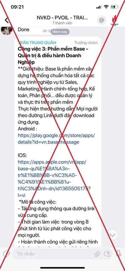PVOIL cảnh báo Fanpage giả mạo danh nghĩa Tổng công ty đăng thông tin tuyển dụng lừa đảo