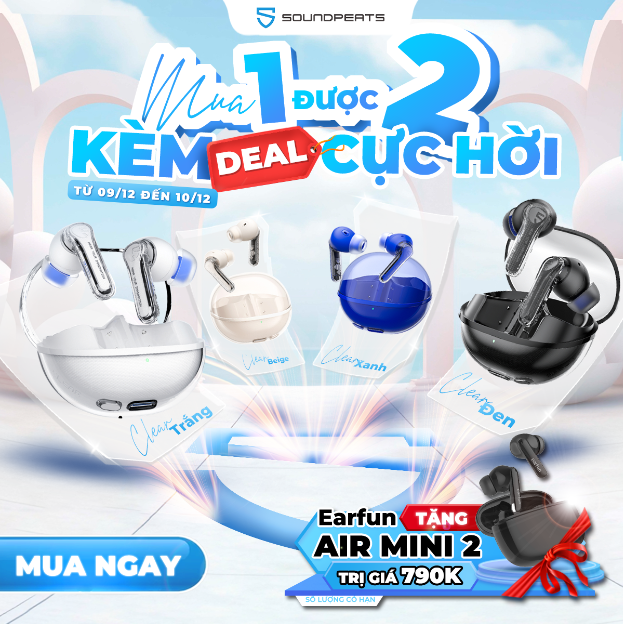 Mở bán Soundpeats Clear mua 1 được 2 – kèm deal cực hời - Ảnh 1.