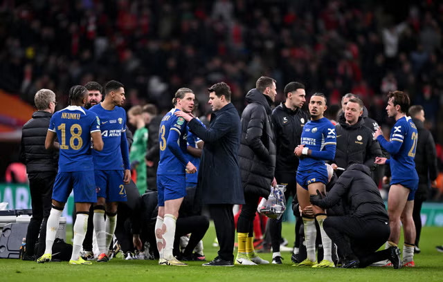 Chelsea đã tạo ra một màn trình diễn hỗn độn đặc trưng tại Wembley.  Ảnh: AFP