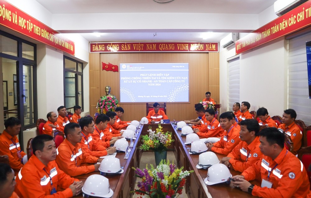 Lai Châu: Diễn tập phòng, chống thiên tai, chủ động xử lý tình huống sự cố lưới điện