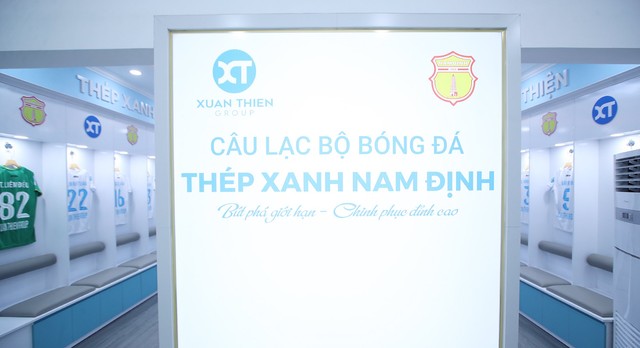 Nam Định trình làng phòng thay đồ như Ngoại hạng Anh- Ảnh 5.