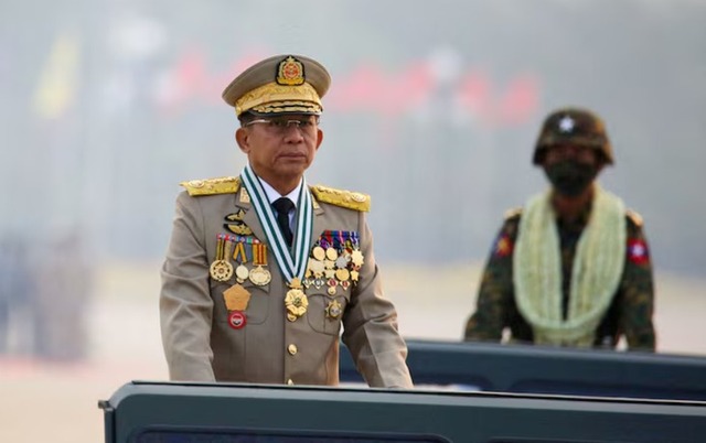 Thống tướng Min Aung Hlaing. Ảnh: Reuters