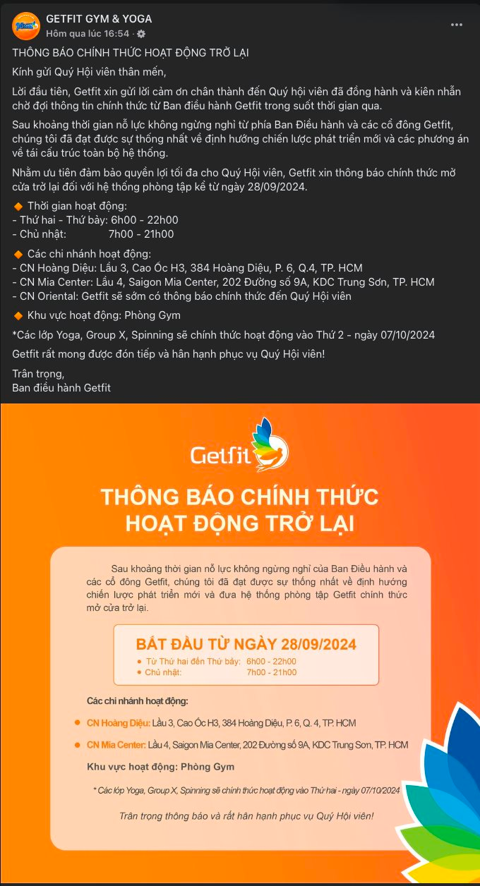 Từng thông báo đóng cửa đầu tháng 9 sau kỳ nghỉ lễ 2/9 dài như nghỉ Tết, chuỗi phòng gym nổi tiếng TP HCM bất ngờ hồi sinh- Ảnh 2.