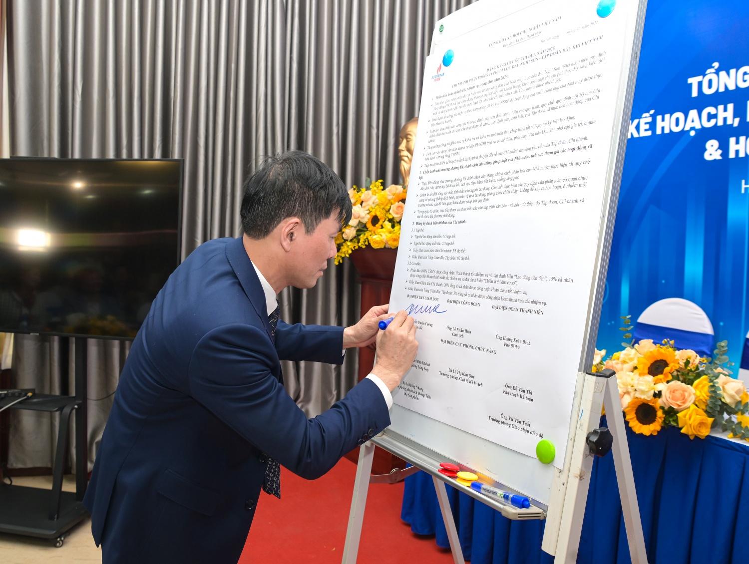 Các đại biểu ký giao ước thi đua 2025