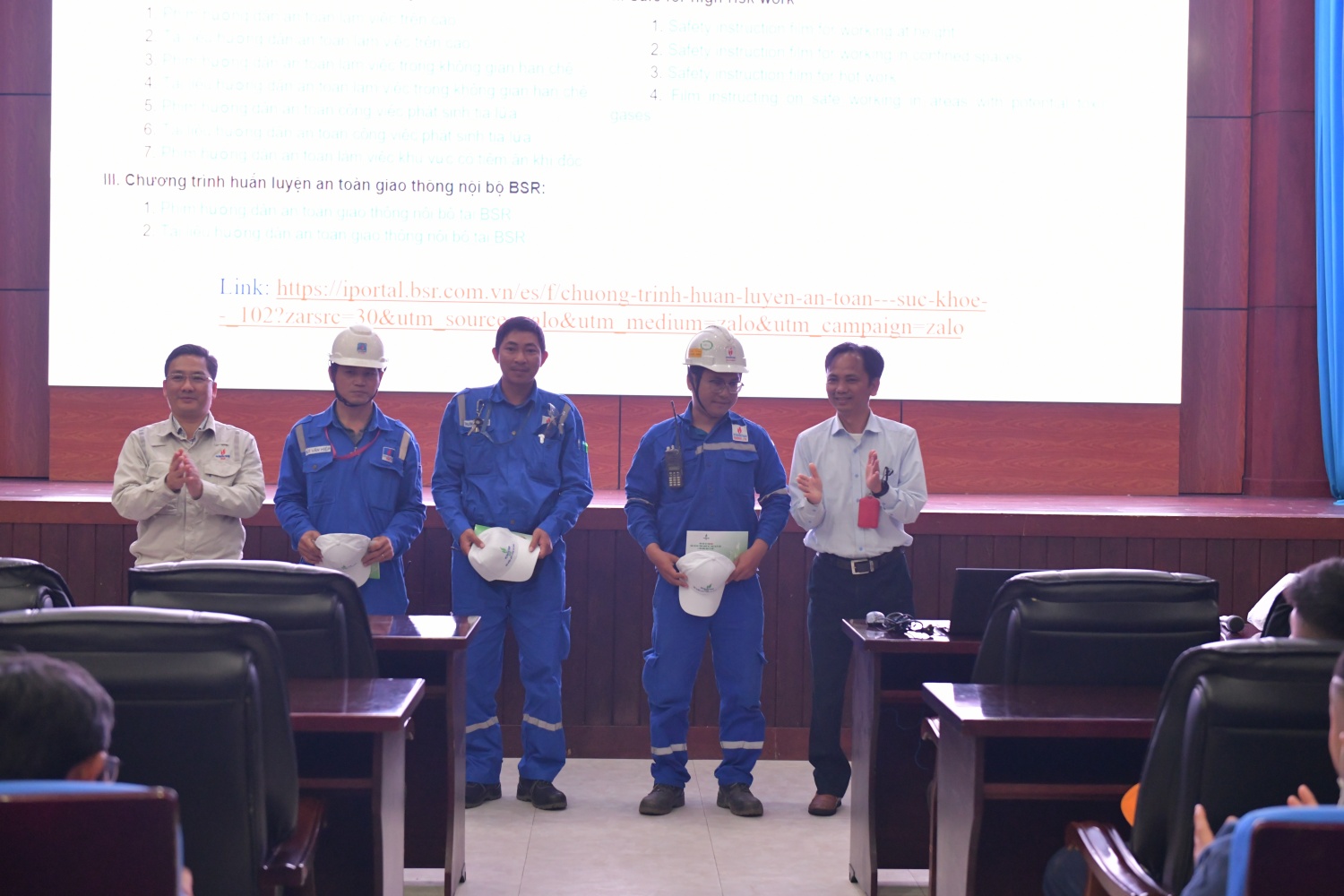 CBCNV BSR cùng nhà thầu thể hiện quyết tâm giữ vững môi trường làm việc an toàn tại NMLD Dung Quất