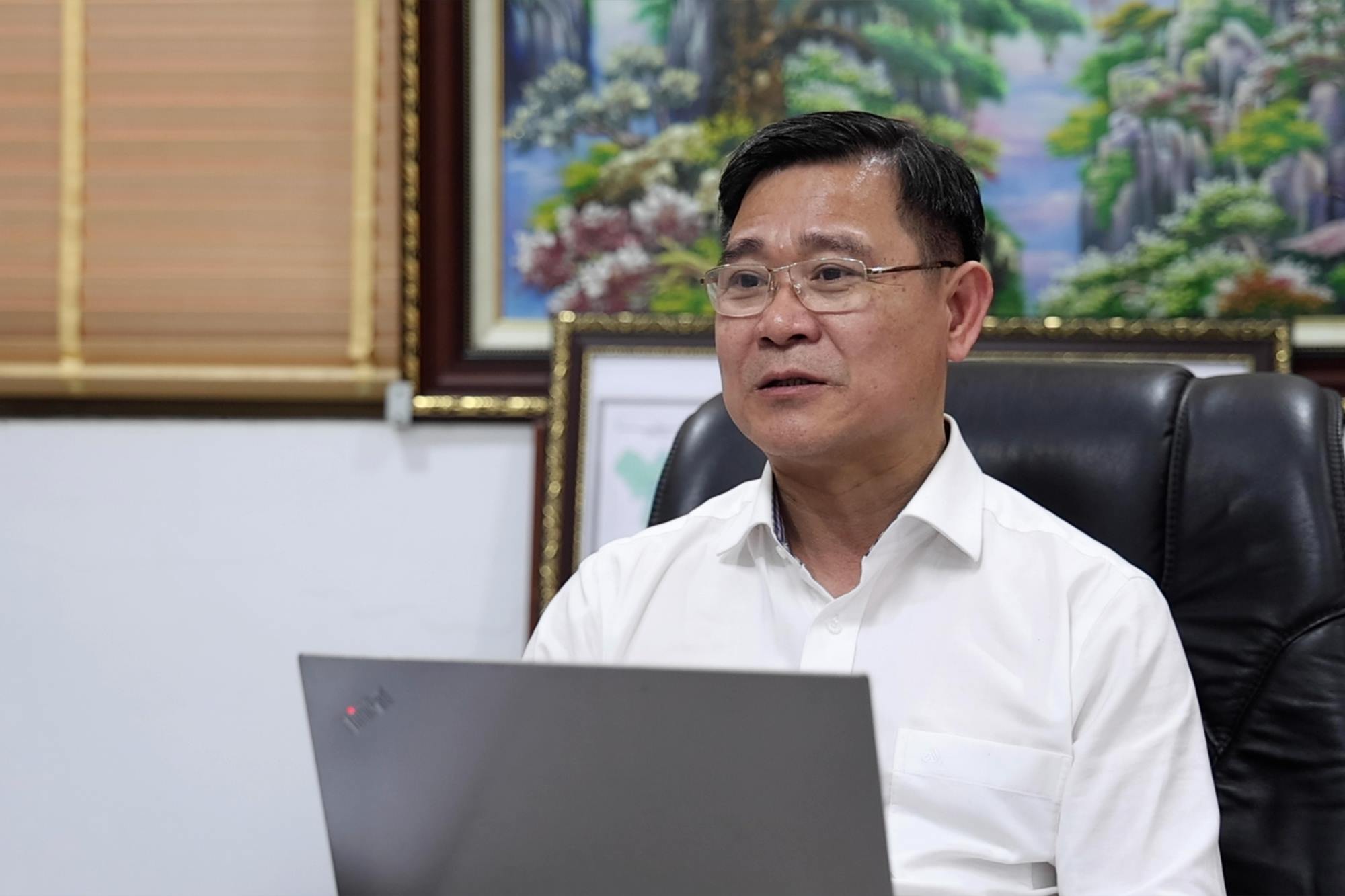 GS.TS Trần Thanh Hải, Hiệu trưởng Trường Đại học Mỏ - Địa chất đánh giá về những khả năng xảy ra và giải pháp để giảm thiểu khả năng ảnh hưởng do động đất tại Việt Nam. Ảnh: Việt Anh