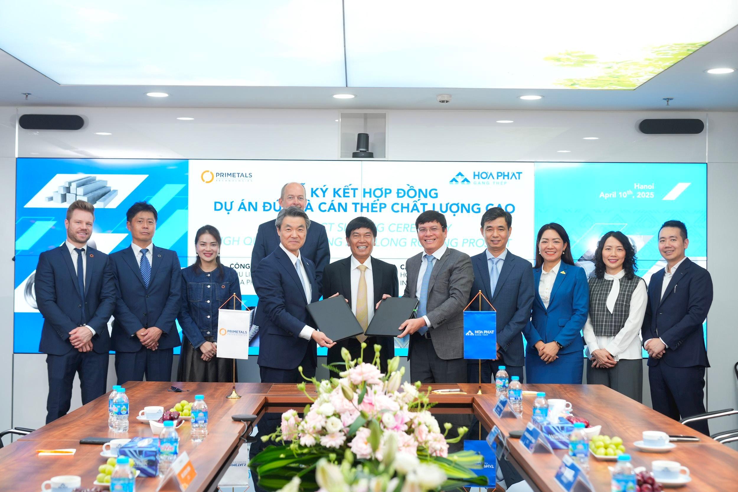 Hòa Phát và Primetals ký kết hợp đồng dây chuyền đúc và cán thép chất lượng cao