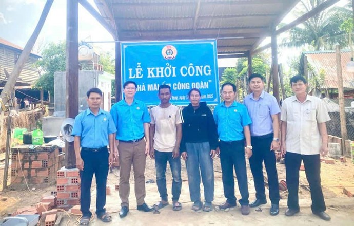 Xây dựng Mái ấm Công đoàn cho 2 đoàn viên khó khăn ở Gia Lai