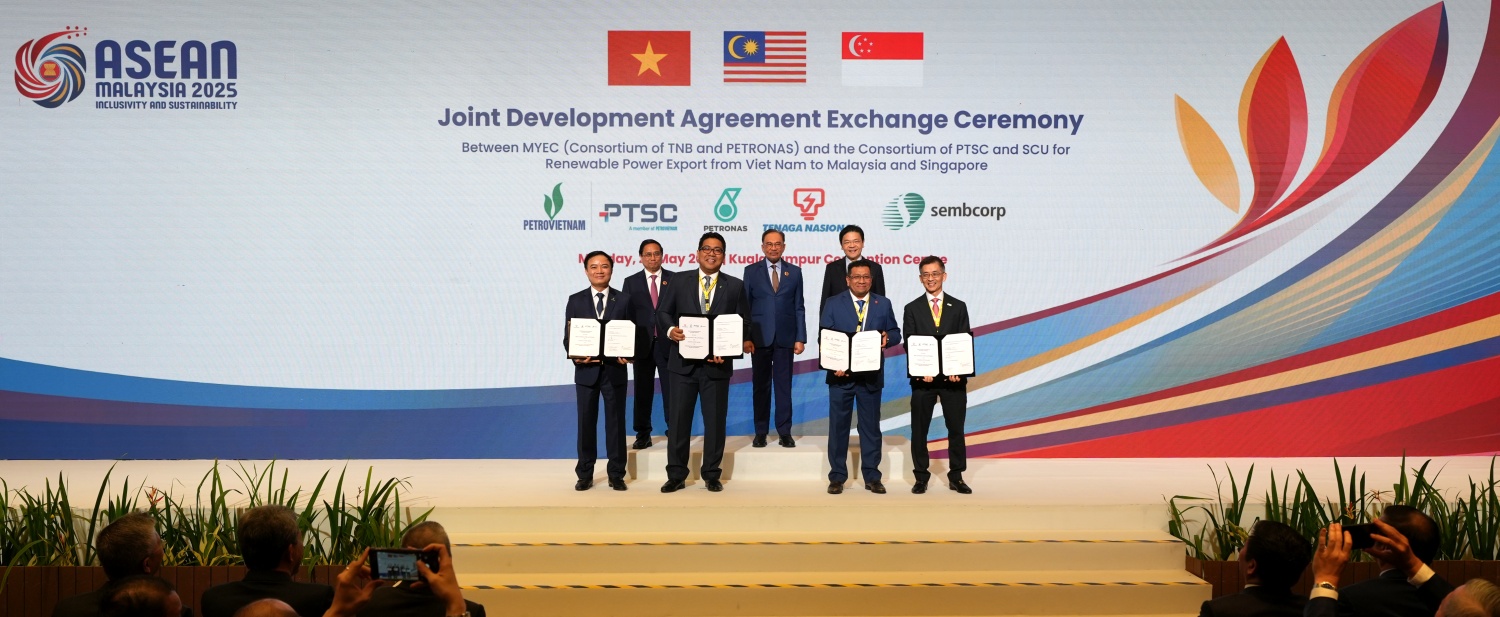 PTSC, MYEC và Sembcorp thiết lập hợp tác chiến lược về điện tái tạo xuyên biên giới PTSC, MYEC và Sembcorp thiết lập hợp tác chiến lược về điện tái tạo xuyên biên giới