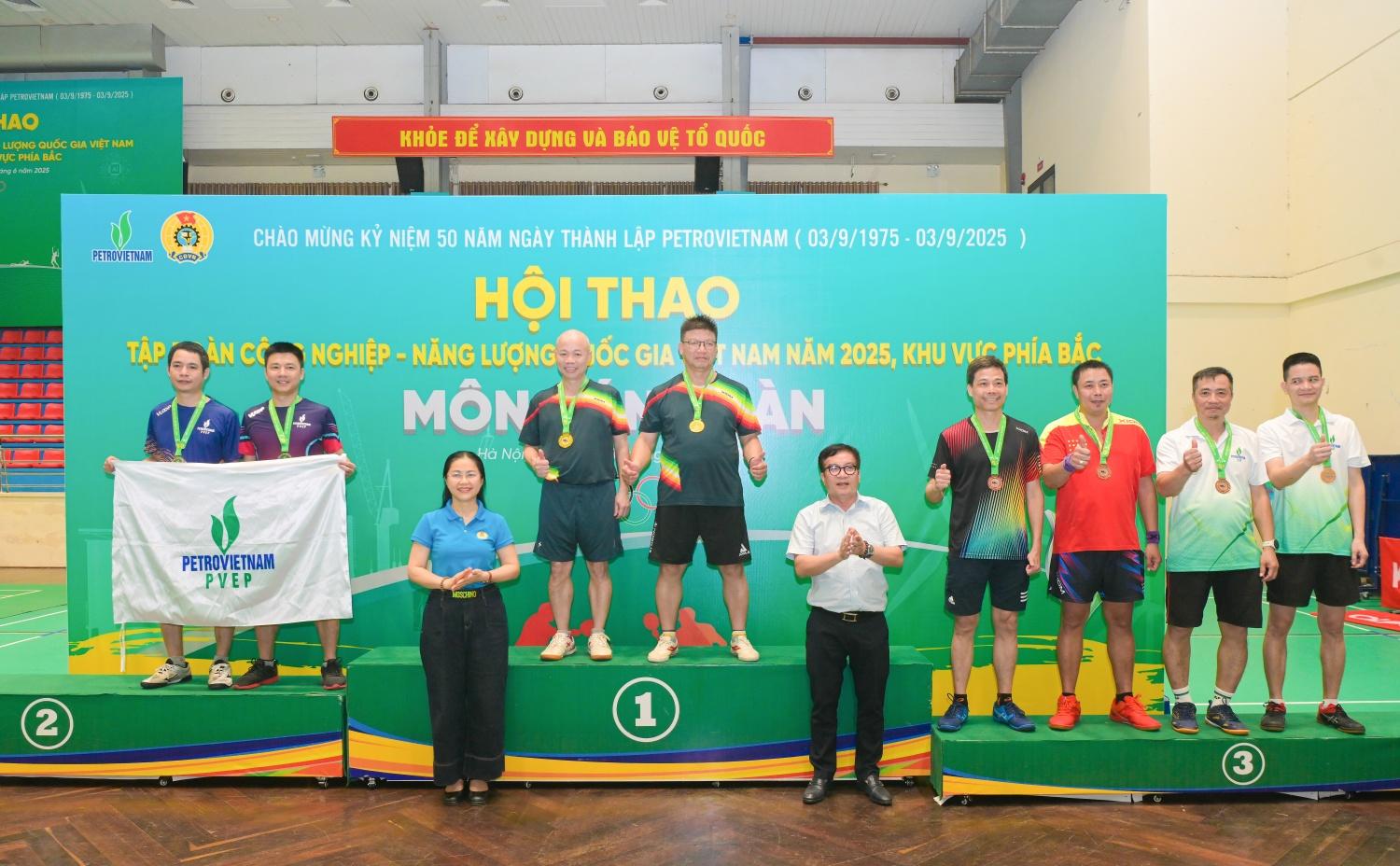 Đoàn thể thao PVNDB thi đấu hết mình tại Hội thao Petrovietnam 2025 khu vực phía Bắc