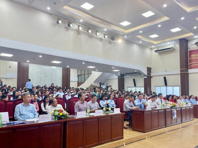Toàn cảnh hội nghị tập huấn “Nâng cao hiệu quả truyền thông tại các cơ sở đào tạo nghề ngành Công Thương trong xu thế mới”. Ảnh: Ngọc Hoa
